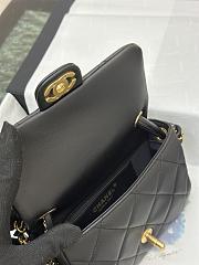Fortok Chanel 25C Braided Knot Bag Black 10.5×18×7cm - 5