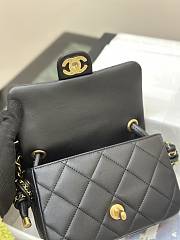 Fortok Chanel 25C Braided Knot Bag Black 10.5×18×7cm - 3