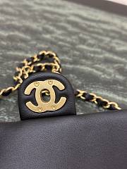 Fortok Chanel 25C Braided Knot Bag Dark Brown 10.5×18×7cm - 4