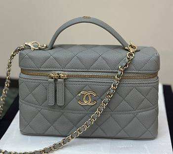 Fortok Chanel 25C Box Bag Grey 17×19.5×5cm