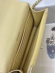 Fortok Chanel 25C Top Handle Bag in Light Yellow 14x18x3cm  - 6