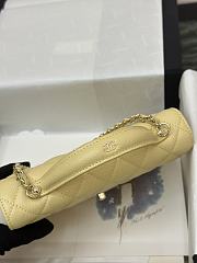 Fortok Chanel 25C Top Handle Bag in Light Yellow 14x18x3cm  - 3