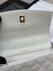 Fortok Chanel 25C Top Handle Bag in White 14x18x3cm  - 3
