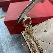 Fortok Valentino Garavani Rockstud Spike Bag Beige 24x6.5x16cm - 6