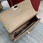 Fortok Valentino Garavani Rockstud Spike Bag Beige 24x6.5x16cm - 3