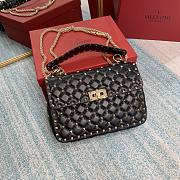 Fortok Valentino Garavani Rockstud Spike Bag Black 24x6.5x16cm - 1