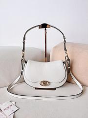 Fortok Valentino Garavani Ohval Small Shoulder Bag In White Nappa Calfskin 26x13x6.5cm - 1
