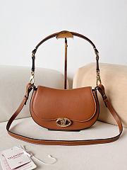 Fortok Valentino Garavani Ohval Small Shoulder Bag In Brown Nappa Calfskin 26x13x6.5cm - 1