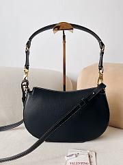 Fortok Valentino Garavani Ohval Small Shoulder Bag In Black Nappa Calfskin 26x13x6.5cm - 4