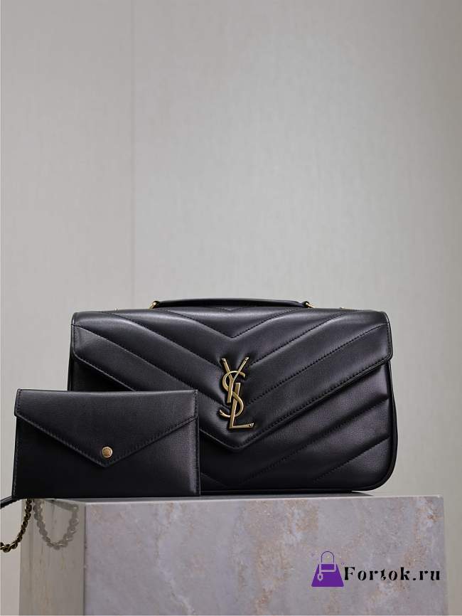Fortok Saint Laurent Lou Lou Bag Black 801439 29x17x8cm - 1