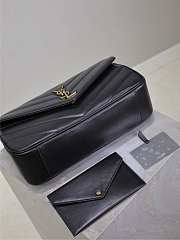 Fortok Saint Laurent Lou Lou Bag Black 801439 29x17x8cm - 4