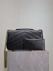 Fortok Saint Laurent Lou Lou Bag Black 801439 29x17x8cm - 6