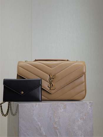 Fortok Saint Laurent Lou Lou Bag Beige 801439 29x17x8cm