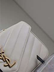 Fortok Saint Laurent Lou Lou Bag White 801439 29x17x8cm  - 2