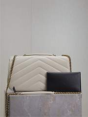 Fortok Saint Laurent Lou Lou Bag White 801439 29x17x8cm  - 3