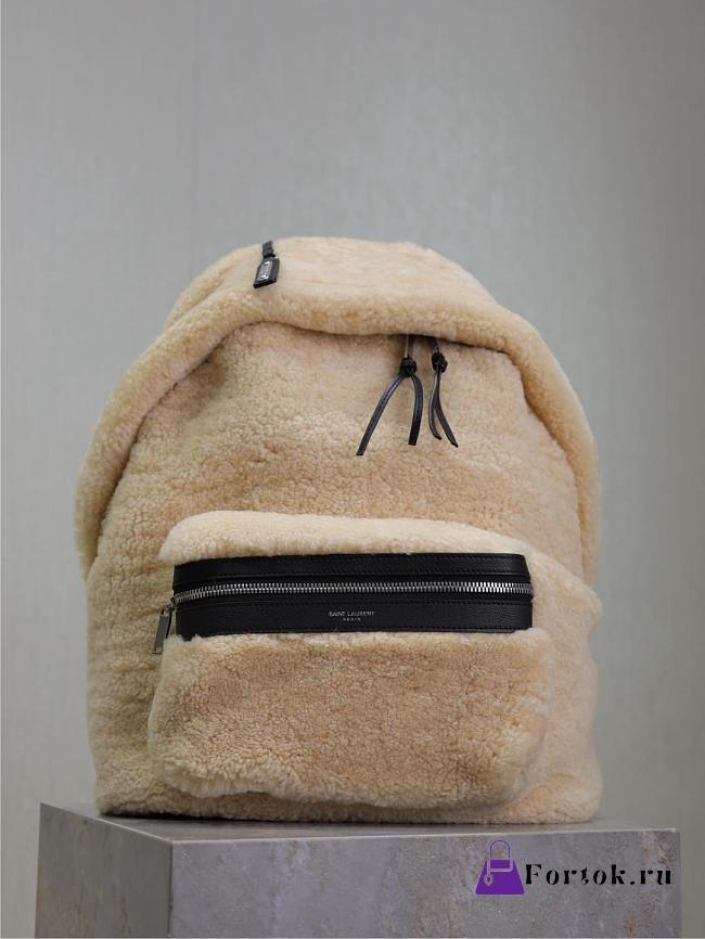 Fortok Saint Laurent Lambswool Backpack 534967 26x35x16cm  - 1