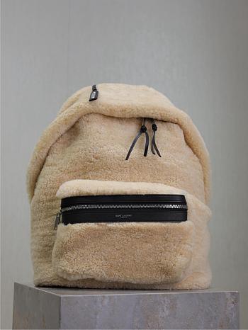 Fortok Saint Laurent Lambswool Backpack 534967 26x35x16cm 