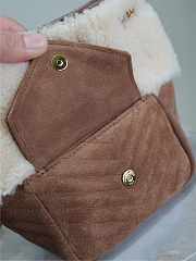 Fortok Saint Laurent Joe Mini Shearling & Suede Bucket Bag 631052 19x13x13cm - 2