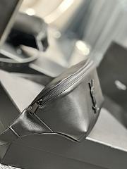 Fortok Saint Laurent Black Leather Waist Bag Black Buckle 569737 25×14×3.5cm  - 5