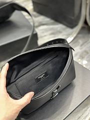 Fortok Saint Laurent Black Leather Waist Bag Black Buckle 569737 25×14×3.5cm  - 3
