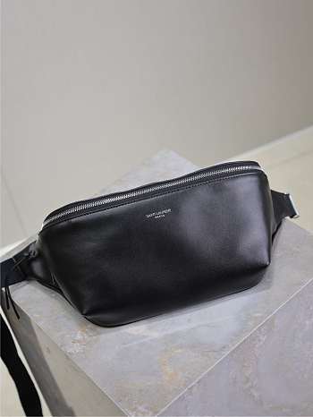 Fortok Saint Laurent Black Calfskin Belt Bag 505671 26x12.5x7.5cm 