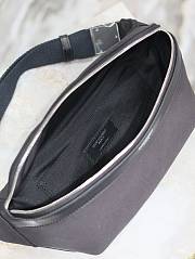 Fortok Saint Laurent Belt Bag Black Canvas With Cowhide 505671 26x12.5x7.5cm - 3