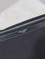 Fortok Saint Laurent Belt Bag Black Canvas With Cowhide 505671 26x12.5x7.5cm - 2