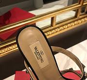 Fortok Valentino Rockstud Calfskin Leather Slide Sandal 60 mm Black  - 2