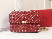 Fortok Valentino Garavani Rockstud Spike Bag Red 30x20x9cm - 1