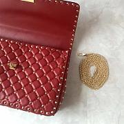 Fortok Valentino Garavani Rockstud Spike Bag Red 30x20x9cm - 4