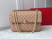 Fortok Valentino Garavani Rockstud Spike Bag Beige 30x20x9cm - 1