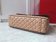 Fortok Valentino Garavani Rockstud Spike Bag Beige 30x20x9cm - 6