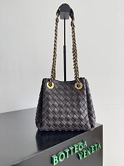 Fortok Bottega Veneta Small Parachute Bag Dark Brown 817175 21x17x16.5cm - 1