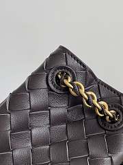 Fortok Bottega Veneta Small Parachute Bag Dark Brown 817175 21x17x16.5cm - 6