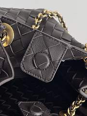 Fortok Bottega Veneta Small Parachute Bag Dark Brown 817175 21x17x16.5cm - 5