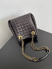Fortok Bottega Veneta Small Parachute Bag Dark Brown 817175 21x17x16.5cm - 2