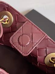 Fortok Bottega Veneta Small Parachute Bag Burgundy 817175 21x17x16.5cm - 4