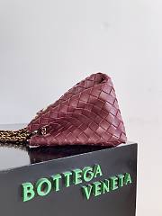 Fortok Bottega Veneta Small Parachute Bag Burgundy 817175 21x17x16.5cm - 3
