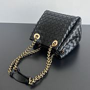 Fortok Bottega Veneta Small Parachute Bag Black 817175 21x17x16.5cm - 6
