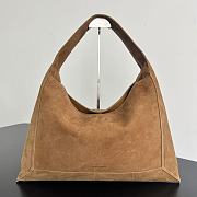 Fortok Bottega Veneta Large Suede Hop Bag Brown 803976 54x24x13cm - 1