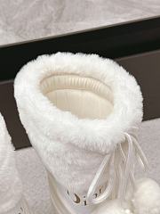 Fortok Dior White Leather and Shearling Snow Boots  - 5