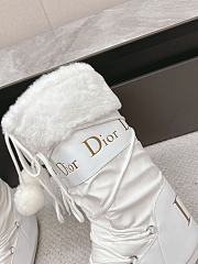 Fortok Dior White Leather and Shearling Snow Boots  - 3