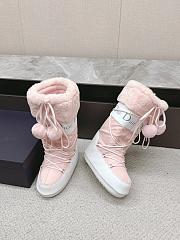 Fortok Dior Pink Leather and Shearling Snow Boots - 2