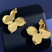 Fortok Louis Vuitton Flower Diamond-shaped Earrings Gold/Silver - 6