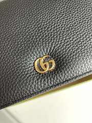 Fortok Gucci GG Marmont Black Leather Bag 497985 20x12.5x4cm - 6