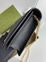 Fortok Gucci GG Marmont Black Leather Bag 497985 20x12.5x4cm - 3