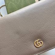 Fortok Gucci GG Marmont Brown Leather Bag 497985 20x12.5x4cm - 4