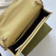 Fortok Gucci GG Marmont Brown Leather Bag 497985 20x12.5x4cm - 2