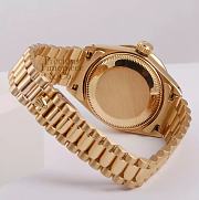 Fortok Rolex Lady President 26mm-Champagne String Diamond Dial-Diamond Bezel Watch - 5