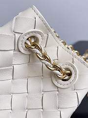 Fortok Bottega Veneta Small Parachute Bag White 817175 21x17x16.5cm - 6